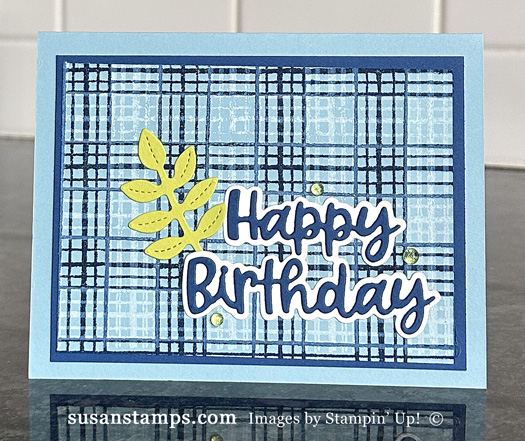 Stampin Up Sketched Plaid, Stampin Up Wanted To Say